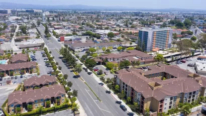Aerial view of Norwalk, California.