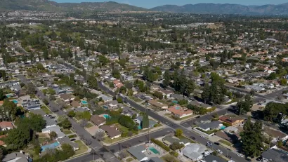 Aerial view of San Fernando, California.