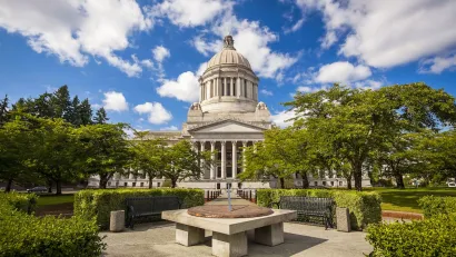 Washington state capitol dome in Olympia, Washington.