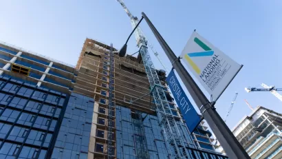 Amazon headquarters under construction in Arlington, Virginia