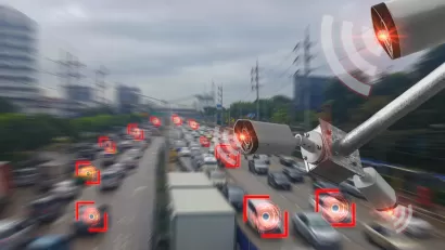Rendering of A.I. road monitoring camera