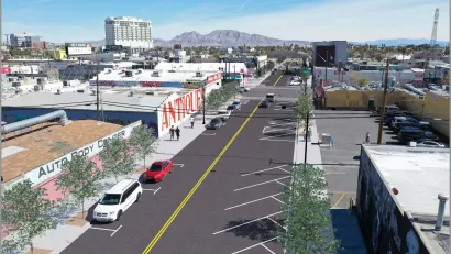 Rendering of proposed improvements on California Avenue, Las Vegas
