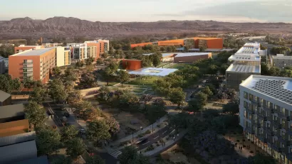 Rendering of proposed housing development on former Desert Pines golf course in East Las Vegas, Nevada.