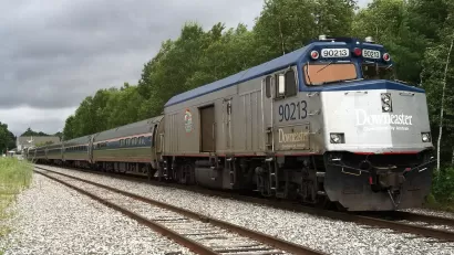 Downeaster train in Maine