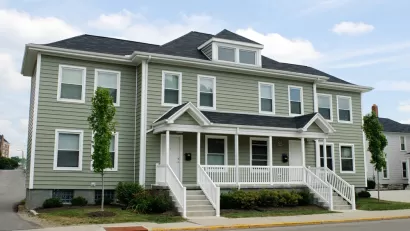 Residential duplex building