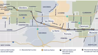 Foothill Gold Line Light Rail Extension