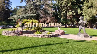 Griffith Park entrance sign, Los Angeles