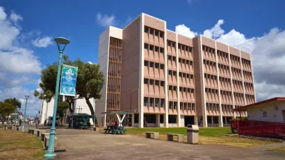 6-story building at Honolulu Community College.