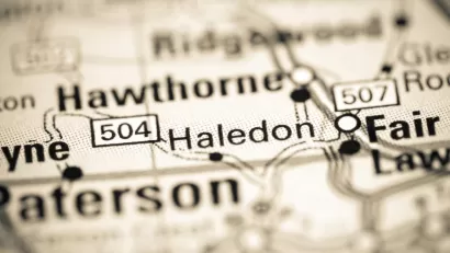 A map of New Jersey focuses on Haledon and blurs our surrounding cities such as Paterson.