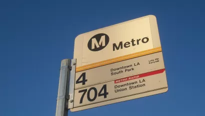 Los Angeles Bus Stop Sign