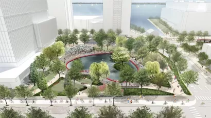 Rendering of proposed Love Park, Toronto.