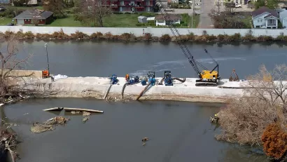 Levee flooding New Orleans