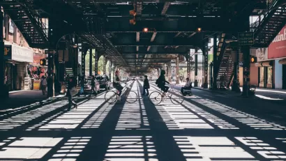 Bikes on Marcy Ave, new York