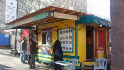 Mediterranean food cart in Portland