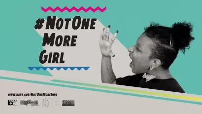 Not One More Girl campaign graphic