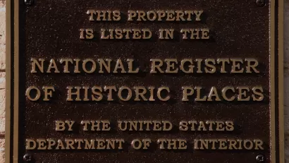 National Register of Historic Places Plaque
