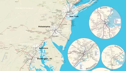 Northeast Rail Map