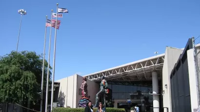 Otay Mesa Port of Entry building at U.S.-Mexico border 