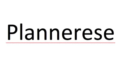 Plannerese