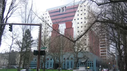 The Portland Building, designed by Michael Graves