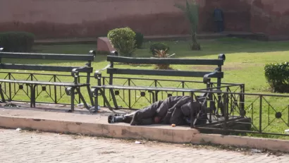 Homeless sleeping