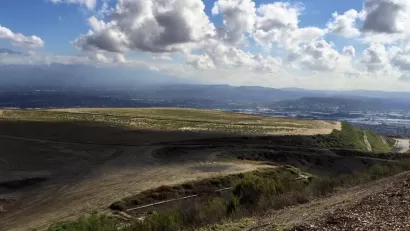 View of Puente Hills landfill site in Los Angeles County.