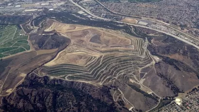 Puente Hills Landfill as seen from the air