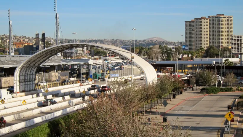Border crossing to Mexico at San Ysidro, California.