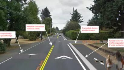 Alternative Pedestrian Walkway, 60th Avenue, Portland