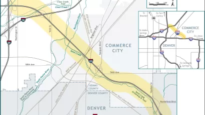 Map showing I-270 Corridor Improvements Study Area