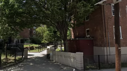 Google street view of Holland Gardens public housing complex