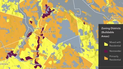 Zoning map of New Hampshire