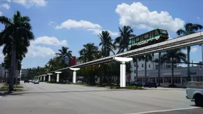 Rendering of elevated rail ine