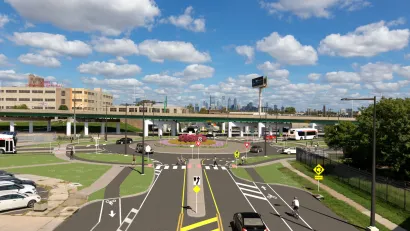 Rendering of Penrose Roundabout in Philadelphia, Pennsylvania.