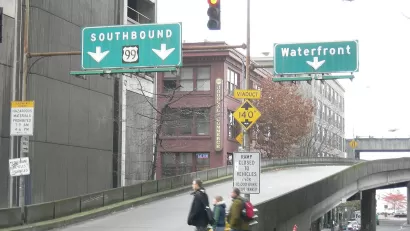 SR-99 on-ramp in Seattle
