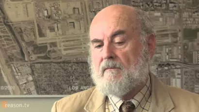 Close-up of Donald Shoup during interview.