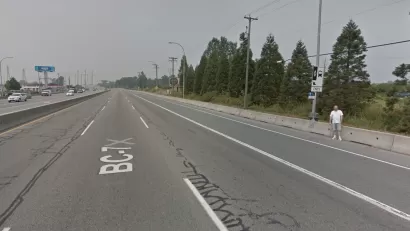 Lougheed Highway in Pitt Meadows