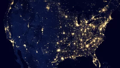 Earth at night