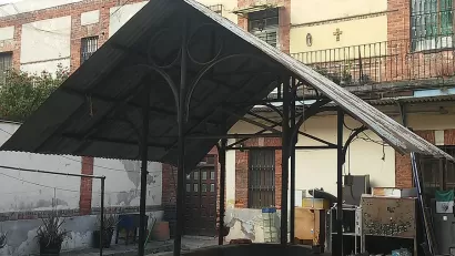 The courtyard of a vecindad in Mexico City's Centro Histórico