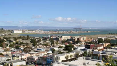 View from Bayview Park in San Francisco, California