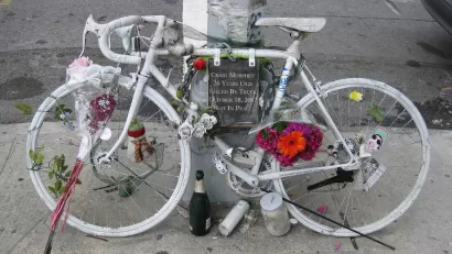 Ghost bike in New York