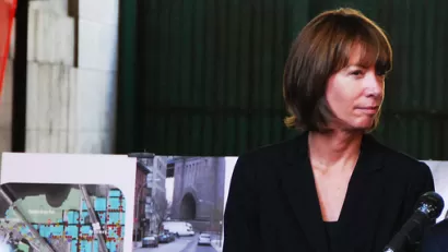 Janette Sadik-Khan at Manhattan Bridge Archway opening