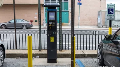 New York City electronic parking meter.