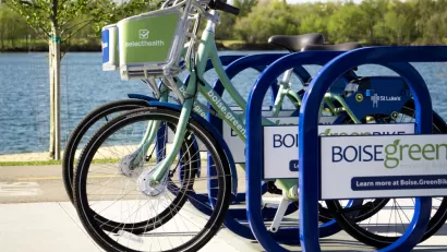 Boise GreenBike station with bikes
