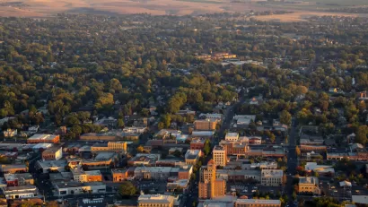 Aerial view of Walla Walla, Washington