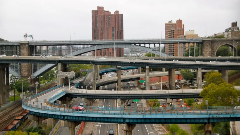 Overpasses on Cross Bronx Expressway in New York.