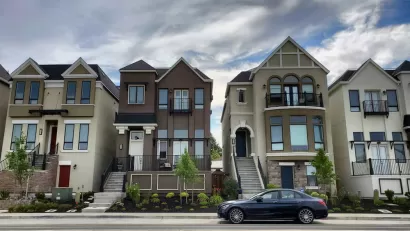 Two-story housing in Sacramento, California