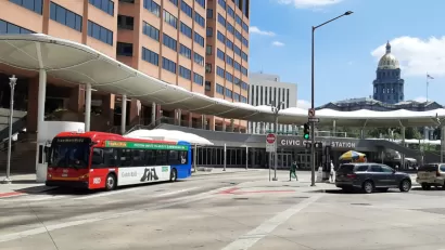 Civic Center bus terminal in Denver