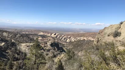 View of Devil's Punchbowl rock formations