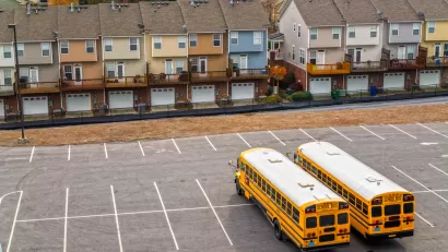 School Buses and Homes